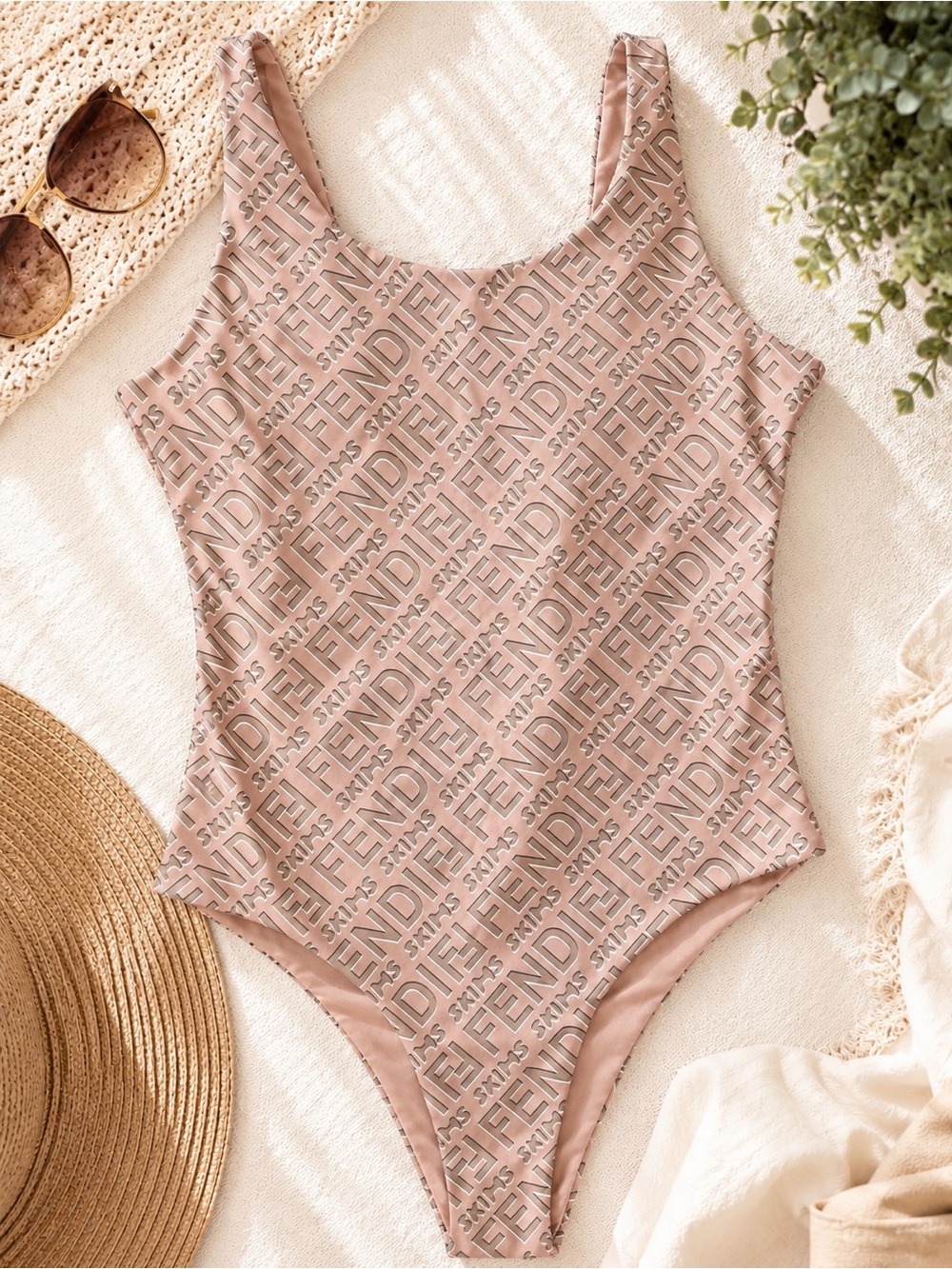 FENDI x SKIMS Limited Edition One-Piece One-Piece Swimsuit Size 4